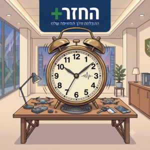 שעון מעורר ענק על שולחן